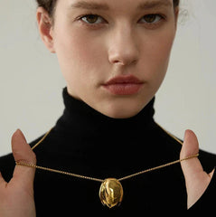 Penelope Pebble Shape Pendant Necklace