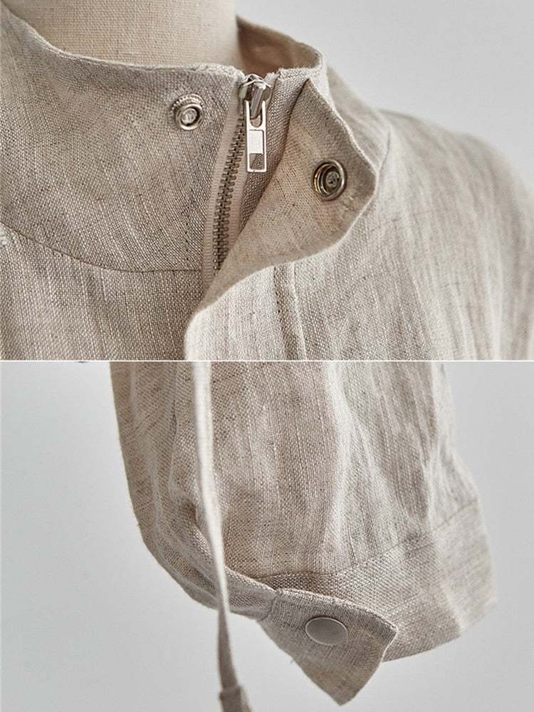 Pera Linen Cotton Summer Bomber Jackets / Size M (US S) - SALE
