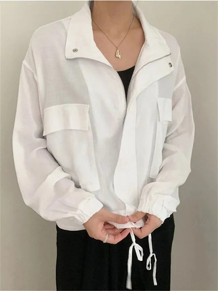Pera Linen Cotton Summer Bomber Jackets / Size M (US S) - SALE