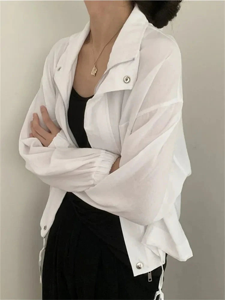 Pera Linen Cotton Summer Bomber Jackets / Size M (US S) - SALE
