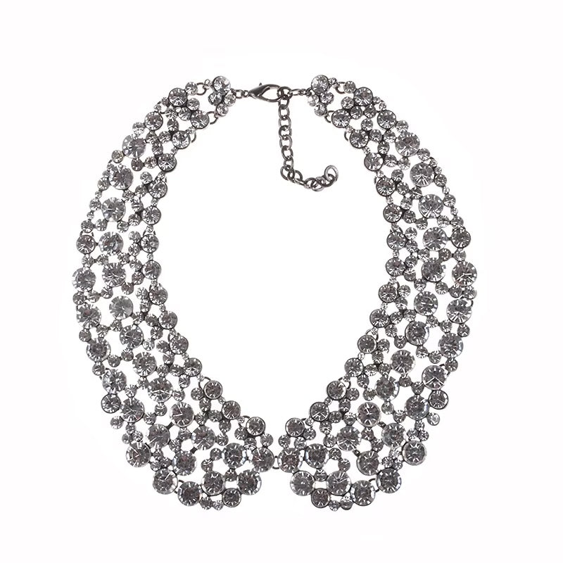 Pillo Crystal Bib Collar Necklace