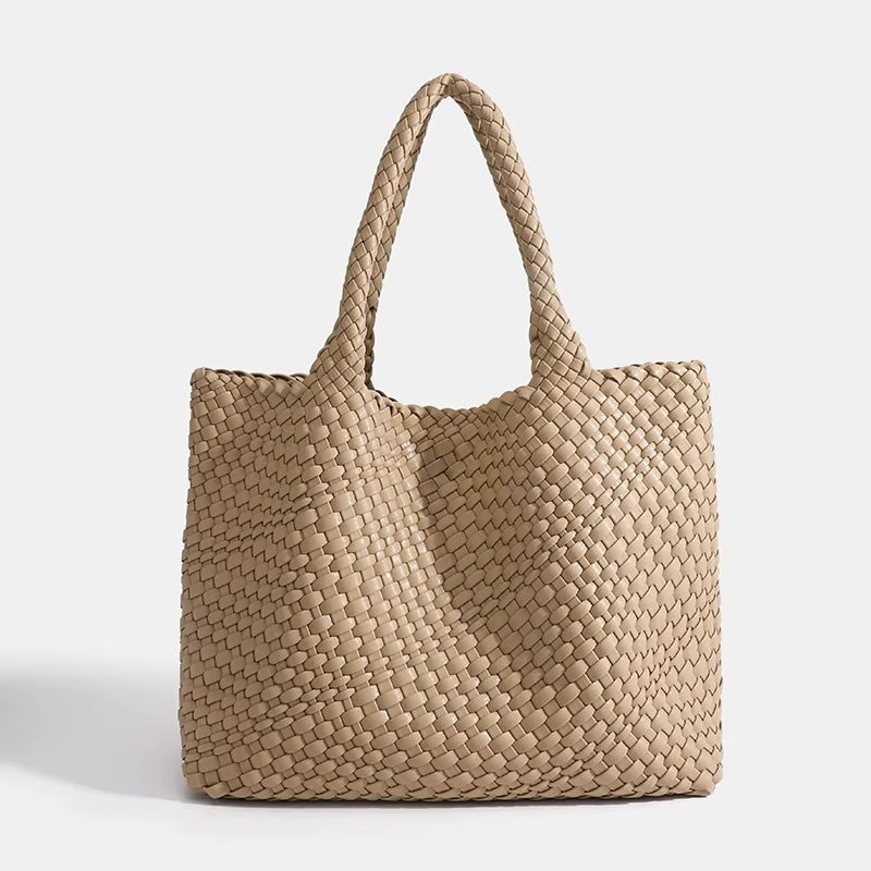 Eivissa Faux Leather Woven Totes - 16 Colors