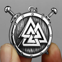 Protector Rune Triangle Alarm Clock Necklace