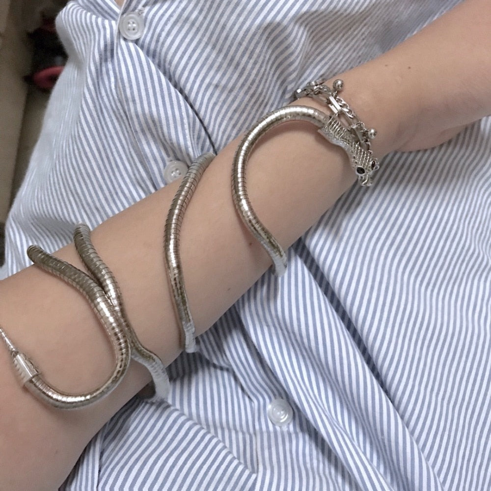 Rayna Serpentine Metal Necklace and Bracelet - 3 Colors