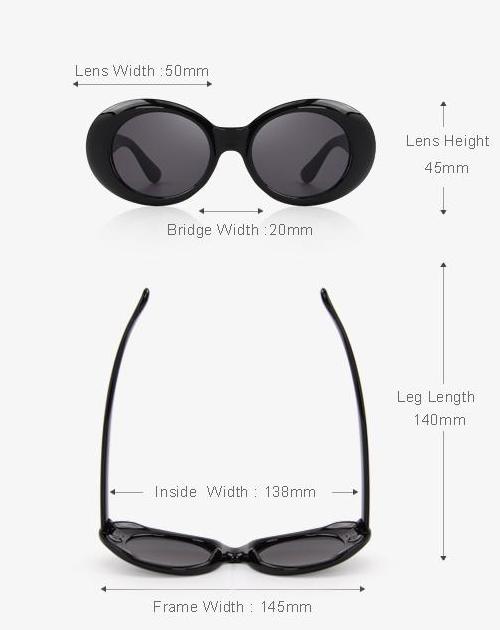 Retro Oval Acetate Sunglasses