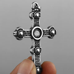 Retro Skull Cross-Motif Necklace