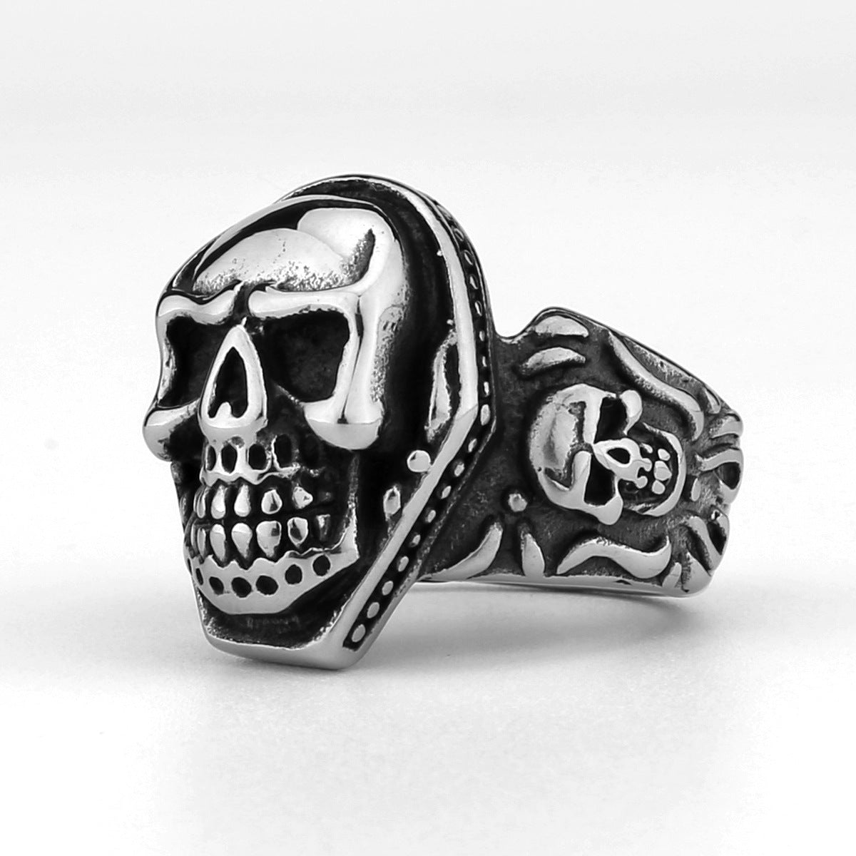Rock Skull-Figure Design Ring
