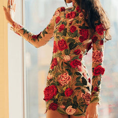 Rosalie Embroidery Mini Dress