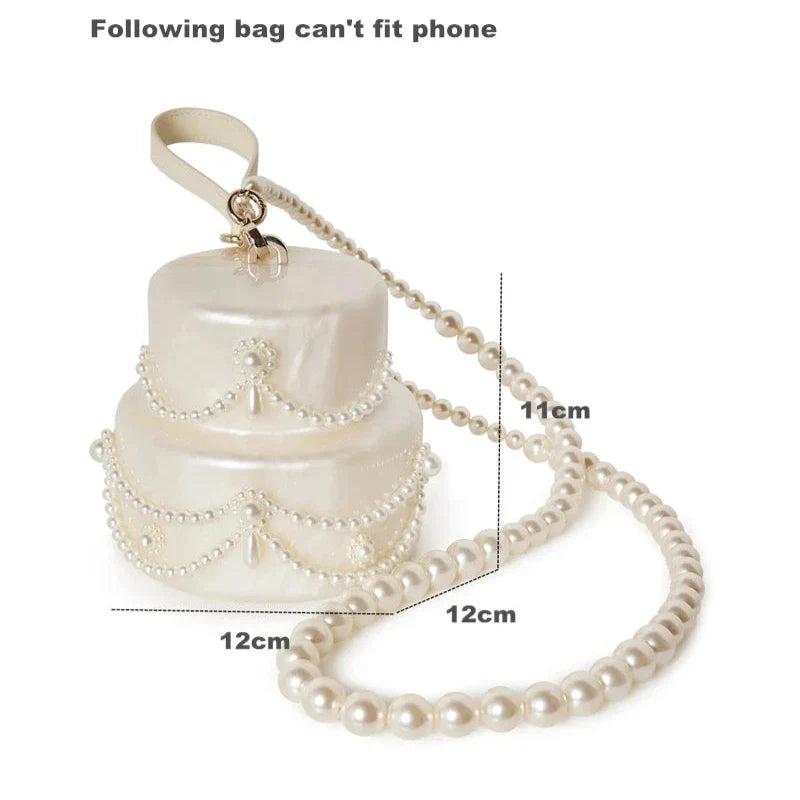 Ingrid Acrylic Wedding Cake Pearl Evening Bag
