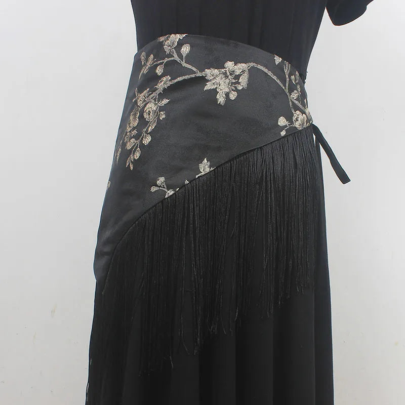 Silk Embroidery Tassel Cummerbund Belt