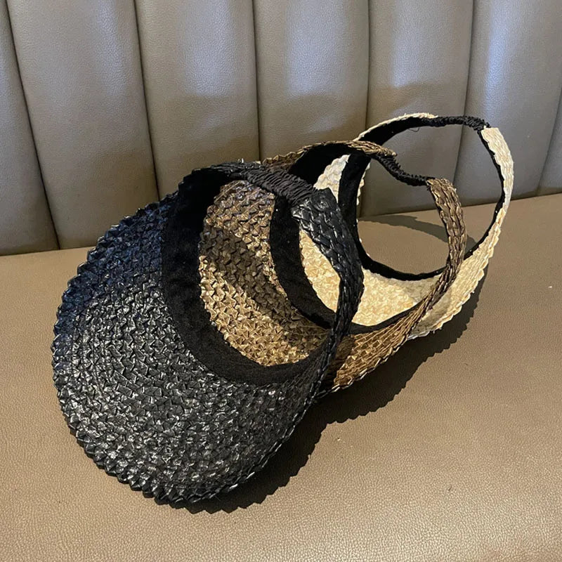 Tess Straw Sun Visor Hat