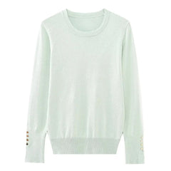 Delia Basic Long Sleeve Basic Knit Sweater