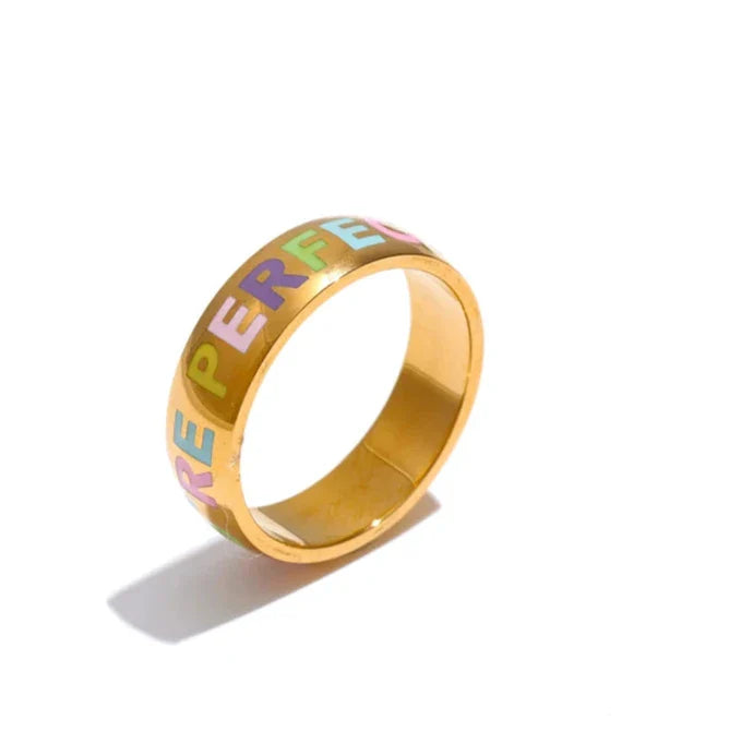 "You'Re Perfect" Engraved Band Ring