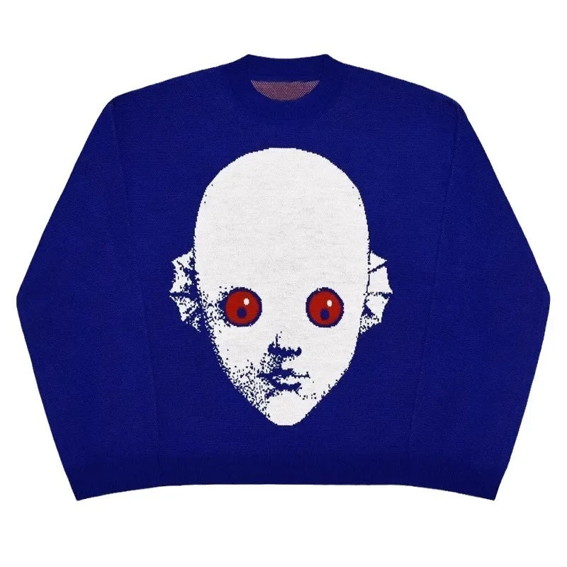 Alien Pattern Street Style Knit UNISEX Sweater
