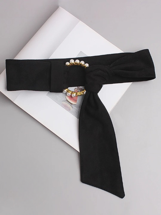 Elegant Vintage Print Sash Belt