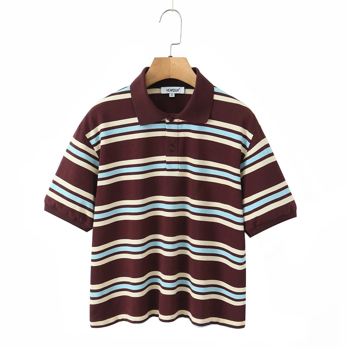 Bessie Casual Striped Polo T-shirts