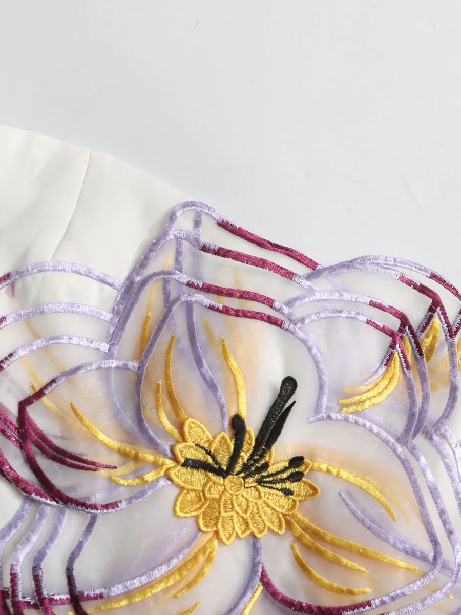 Fatima Floral Appliqué Tube Dress