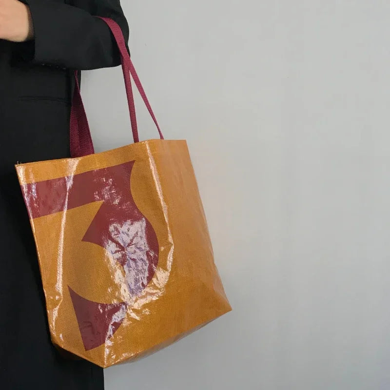Kari Chic Reusable Glossy Shopper Tote