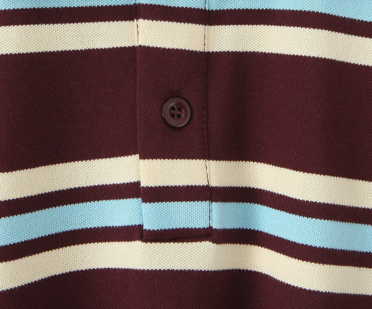 Bessie Casual Striped Polo T-shirts