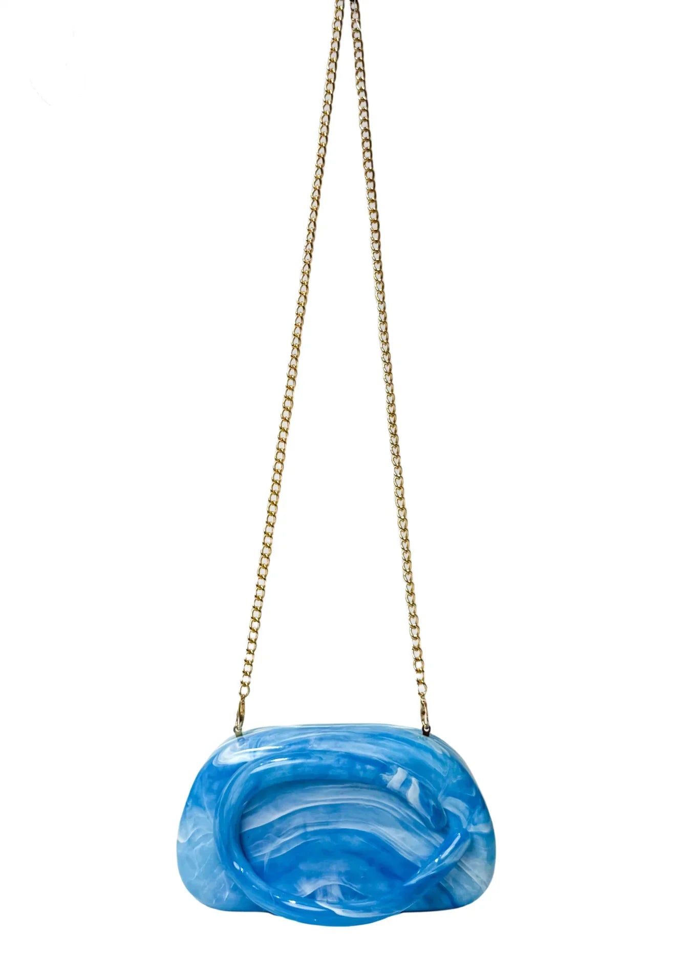 Ursa Circle Hand Bar Marble Evening Clutch