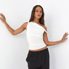Feika One Shoulder Tank Top