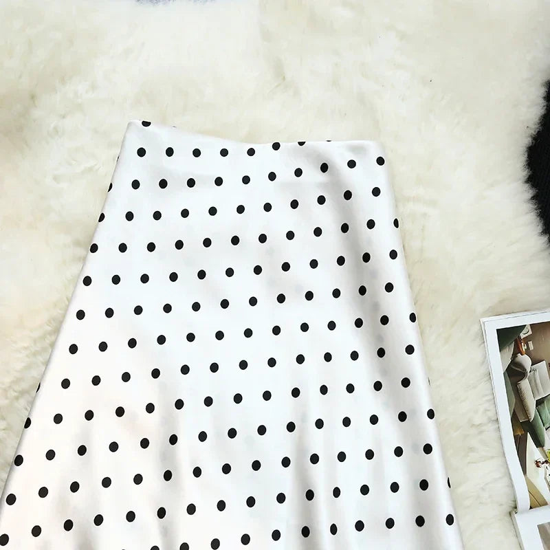 Sera Polka Dot Satin Mermaid Skirts
