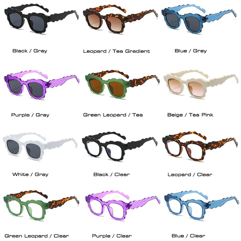 Mia Waffle Wave Frame Sunglasses