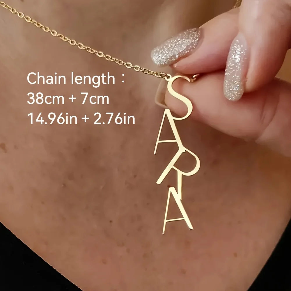 SARA Letter Name Pendant Necklace