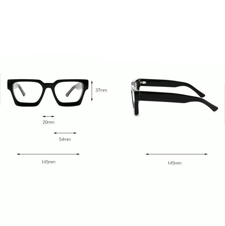 Vintage Square Acetate Nerdy Glasses