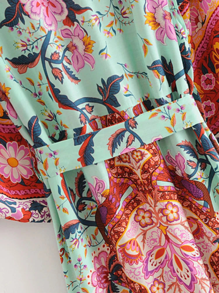 Sibanie Bohemian Floral Kimono Robes