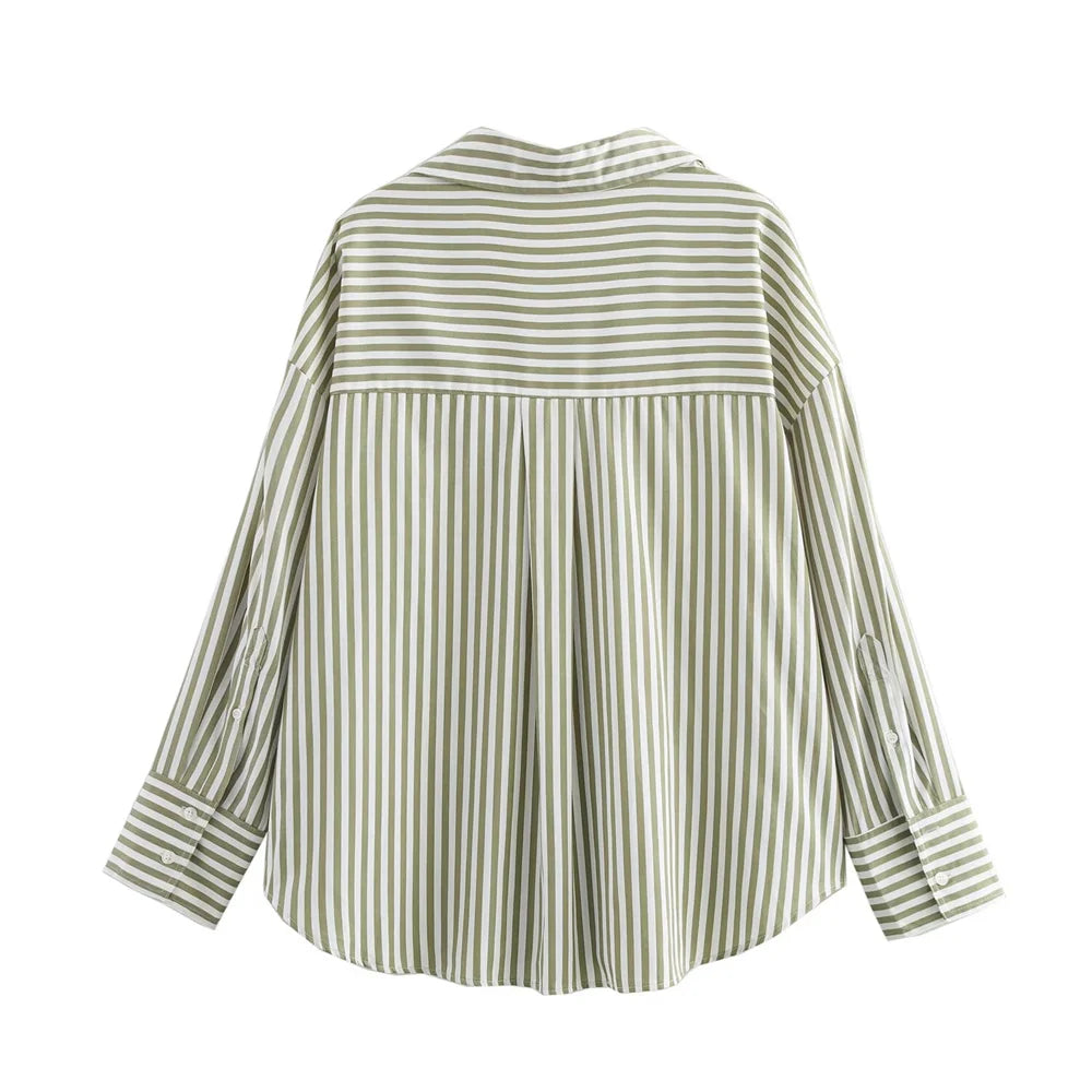Basic Casual Pinstripe Shirts