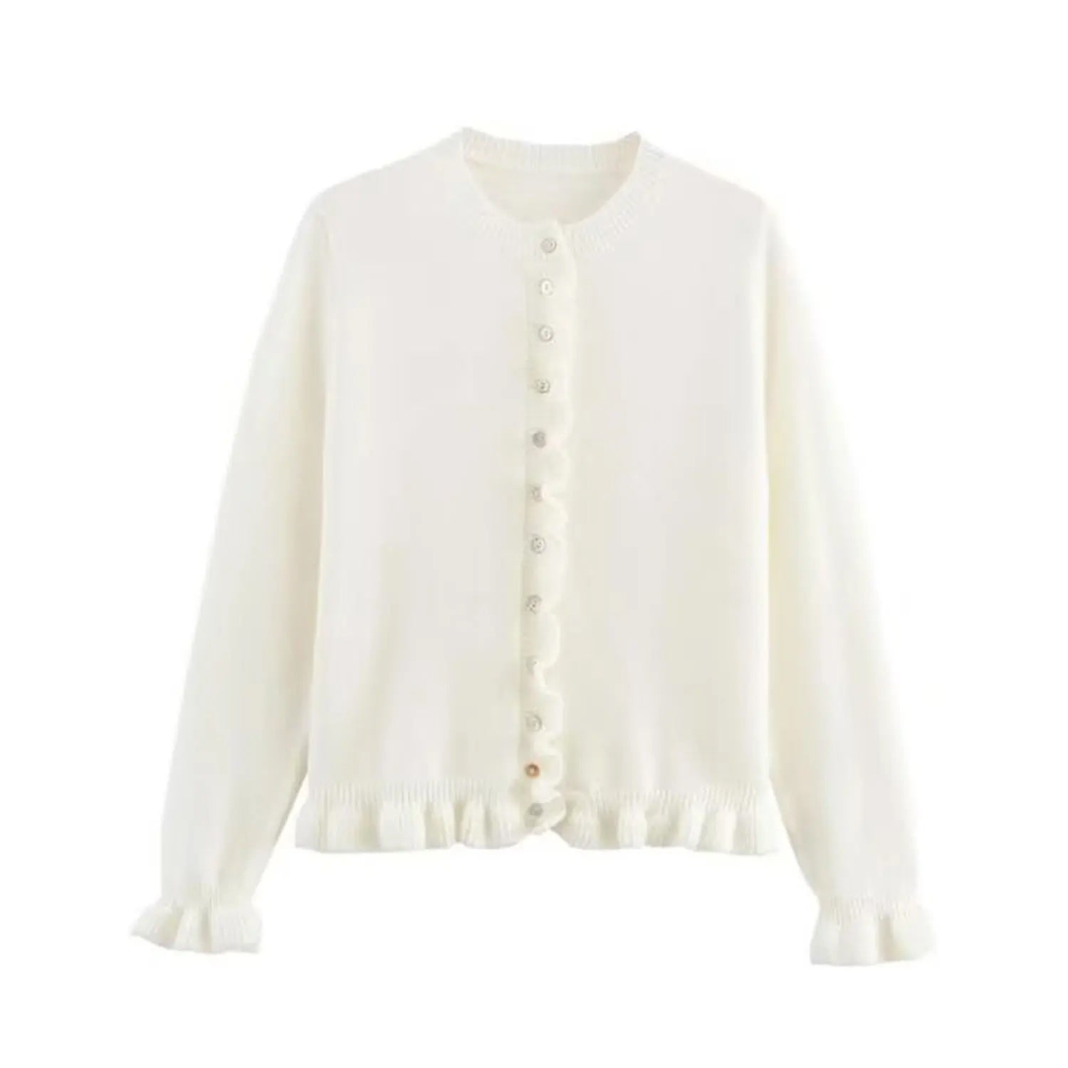 Enola Sweet Ruffle Trim Cardigan
