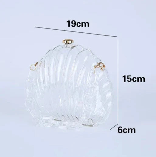 Emelda Clear Acrylic Shell Bag