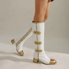 Tallulah Butterfly Knot Victorian Knee High Boots