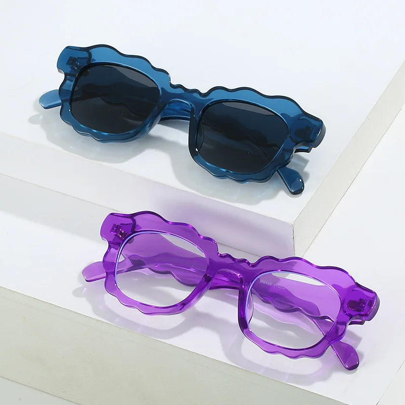 Mia Waffle Wave Frame Sunglasses