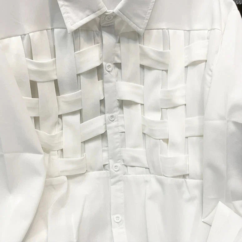 Nana Lattice Weave Casual Shirts