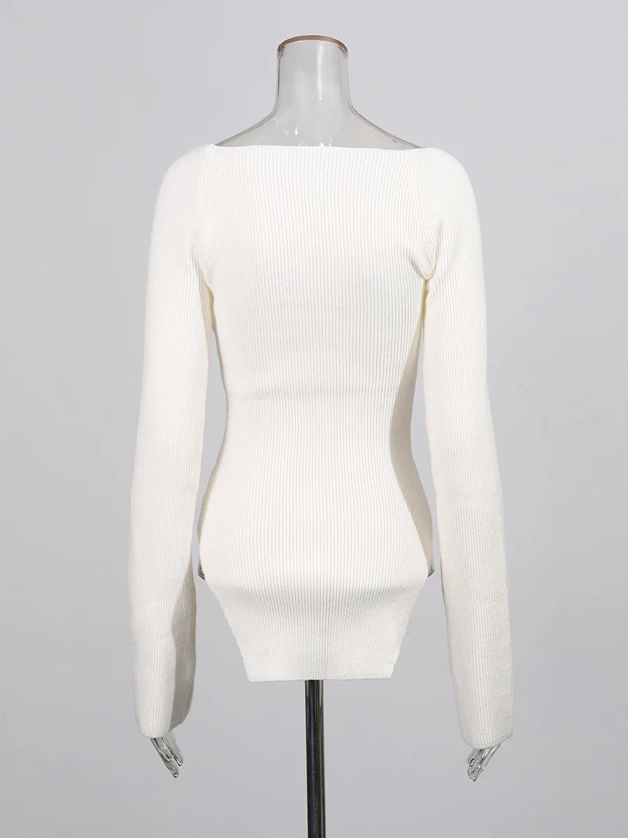 Verena Keyhole Sculpted Knit Top