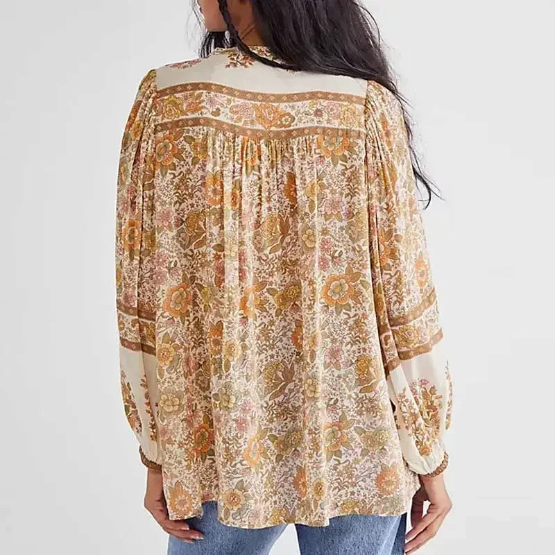 Samara Floral Boho Tunic Blouse