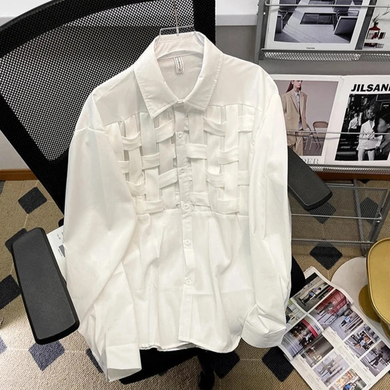 Nana Lattice Weave Casual Shirts