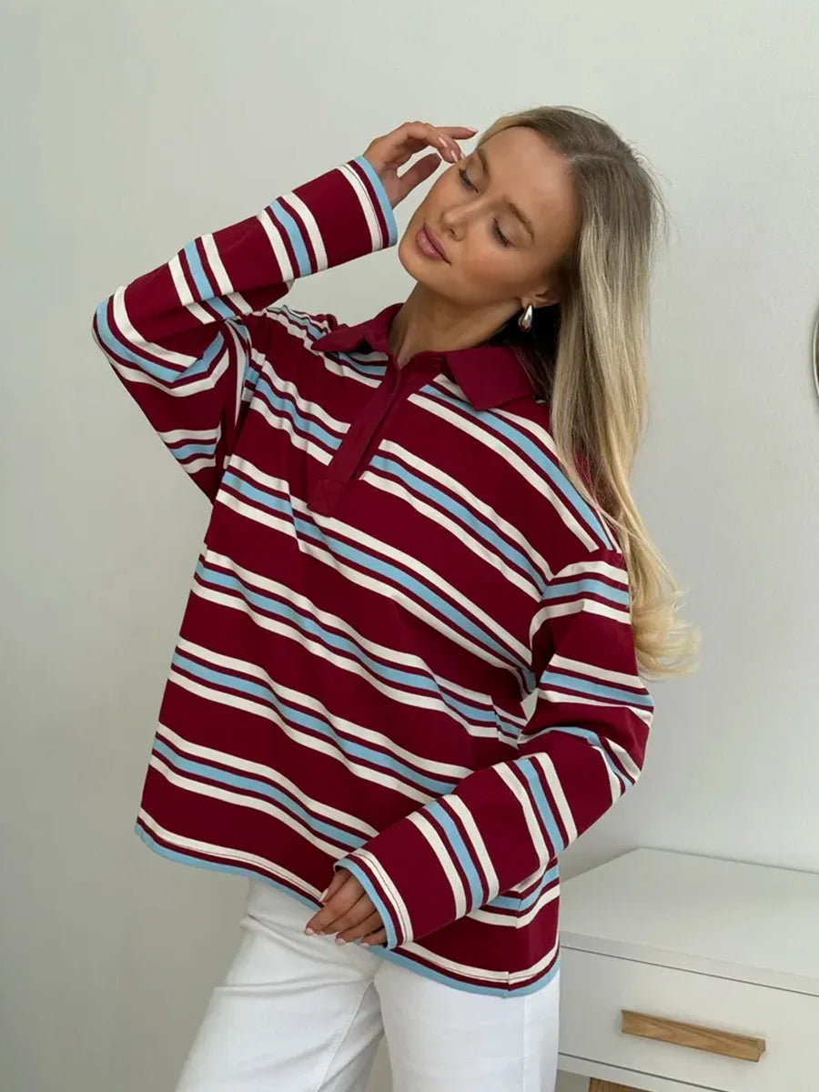 Baily Retro Striped Polo Tees