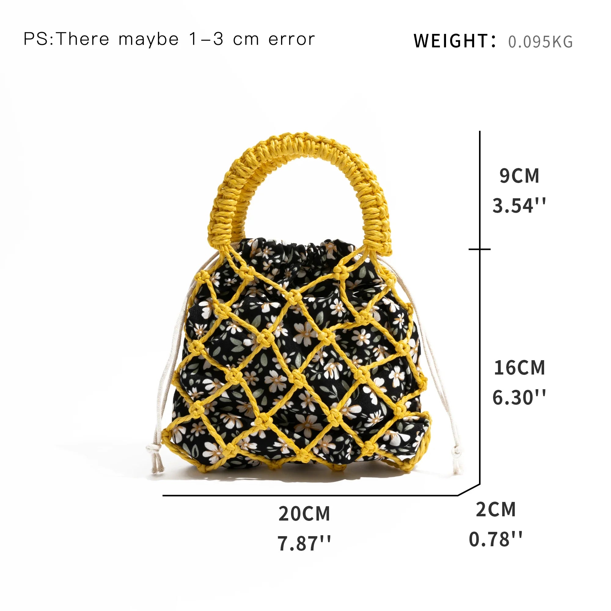 Alfe Spring Floral Print Mini Net Bag