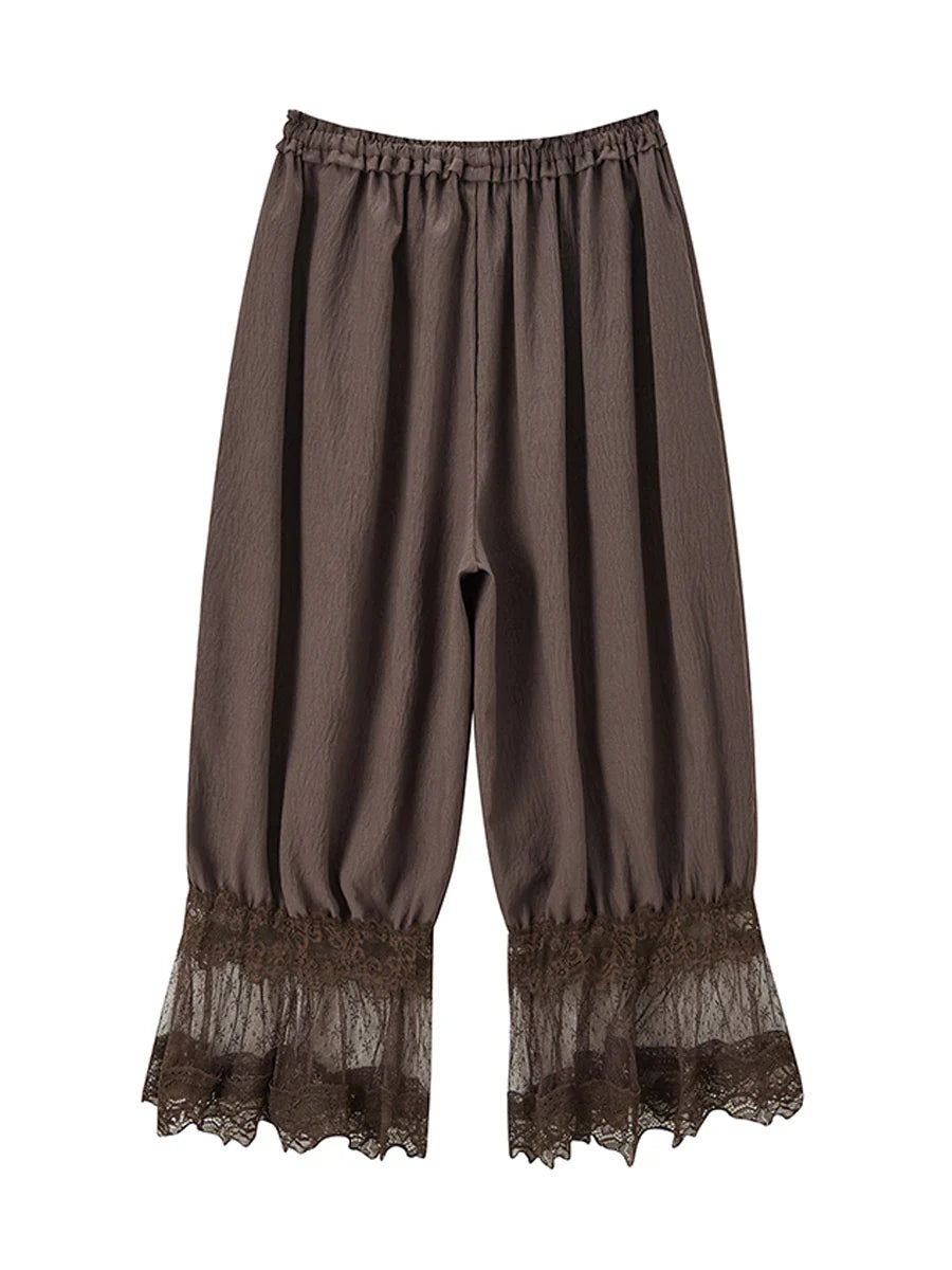 Sefina Vintage Lace Boomer Ruffle Pants