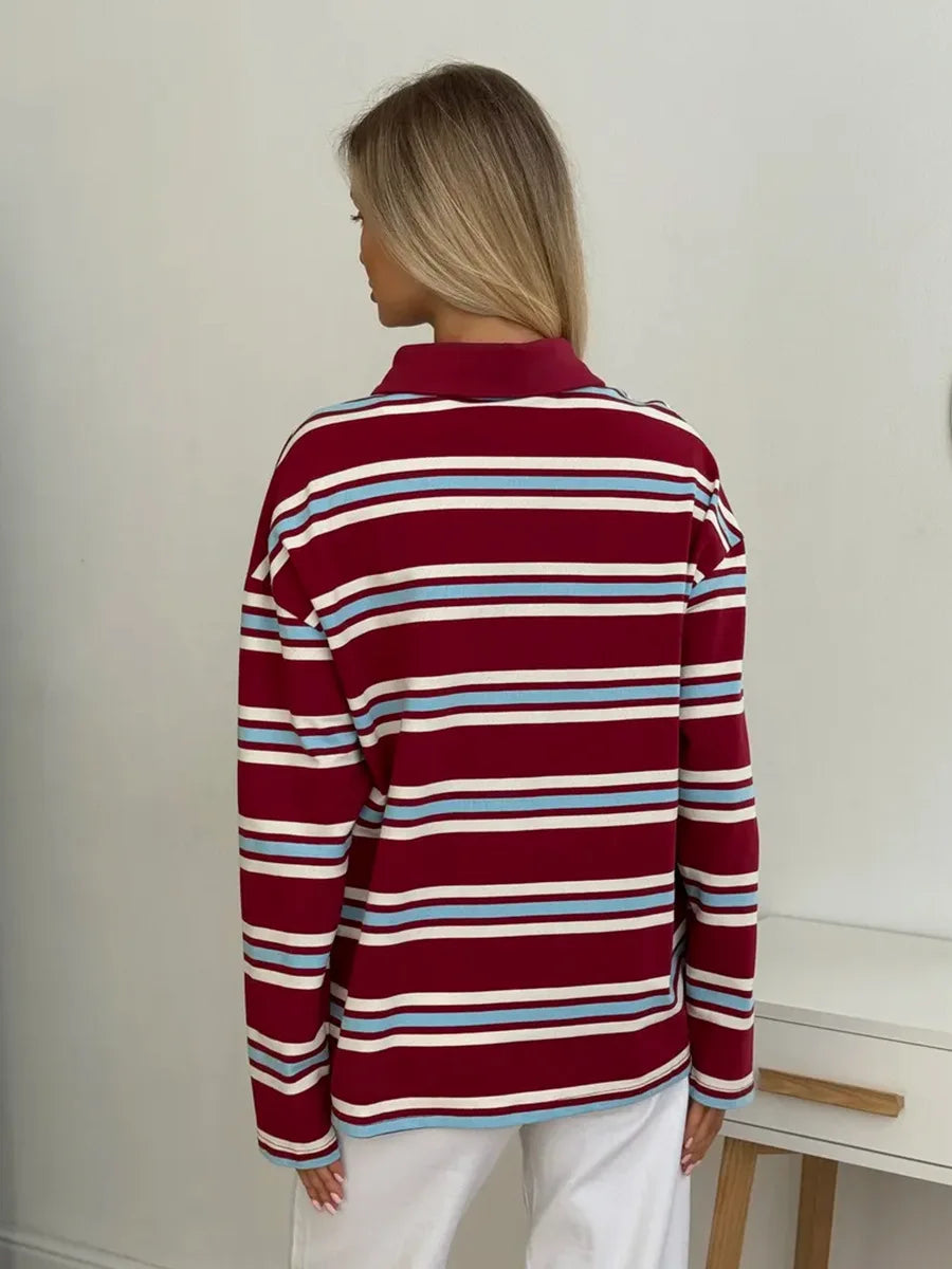 Baily Retro Striped Polo Tees