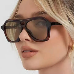 Lorie Oversize Retro Acetate Sunglasses