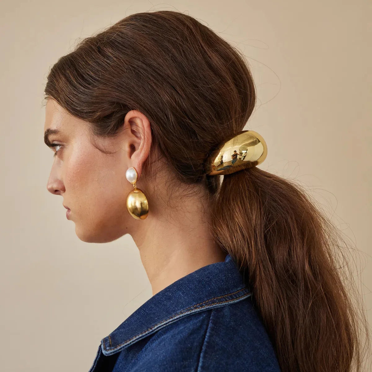 Metal Bubble Ponytail Elastic Hair Tie
