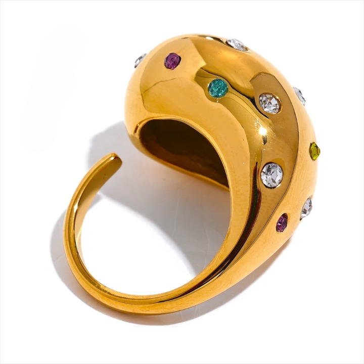 Luna Cubic Zirconia Bubble Wrap Ring