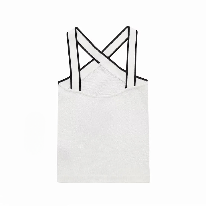 Sonya Cross Halter Knit Top