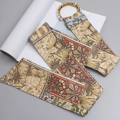 Elegant Vintage Print Sash Belt