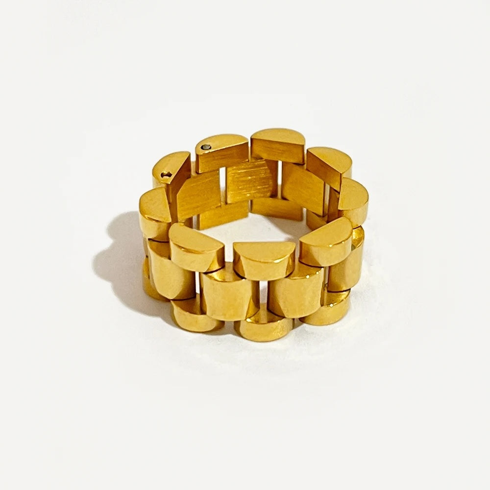 Raya Chunky Titanium Steel Band Rings