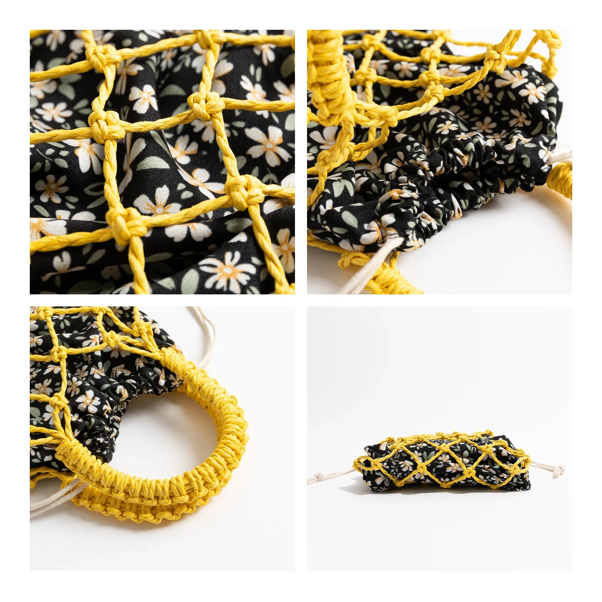 Alfe Spring Floral Print Mini Net Bag